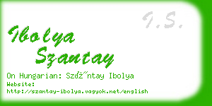 ibolya szantay business card